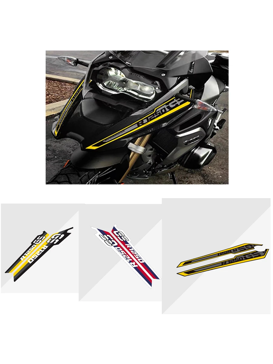 Motorcycle Sticker For BMW R1250GS R1250 GS Adventure Front Fairing Body Shell Stickers Film Paster Reflective