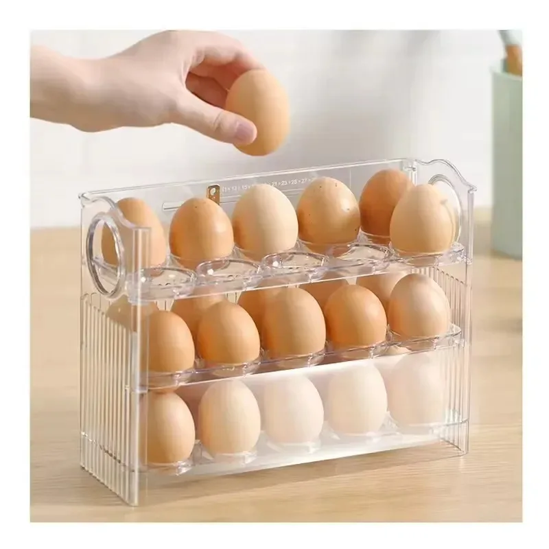 Egg Storage Box Refrigerator Organizer Food Containers Egg Fresh-keeping Case Holder Tray Dispenser Kitchen Storage BoxesEgg