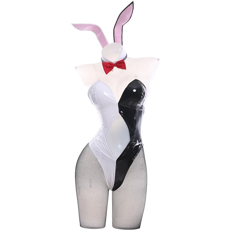 Enosima Junko costumi Cosplay gioco Danganronpa Cosplay bianco nero Bunny Girls regalo costumi per feste di Halloween vestiti completi