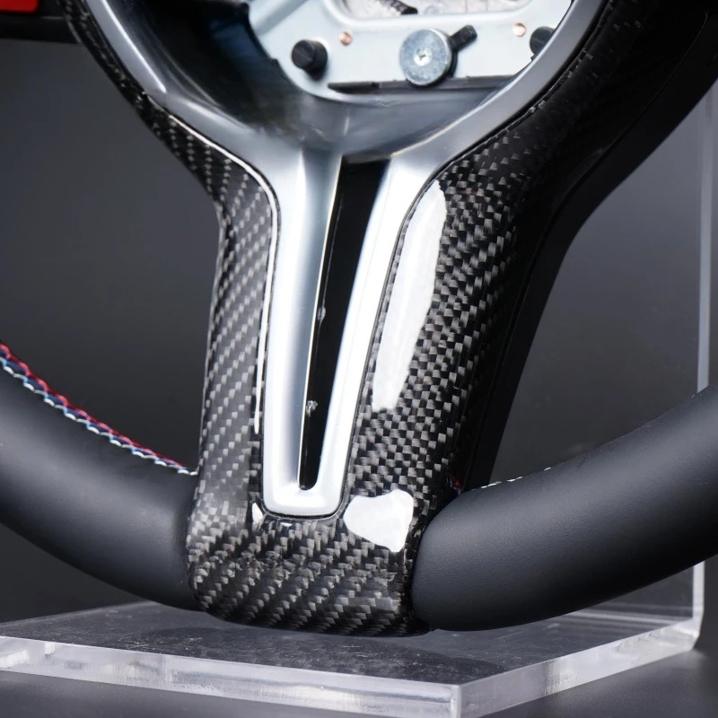 For BMW Steering Wheel Horn Cover Round Silver Carbon Red Logo M Style F30 F10 F11 F15 F16 F20 F25 F48 F01 - view 3