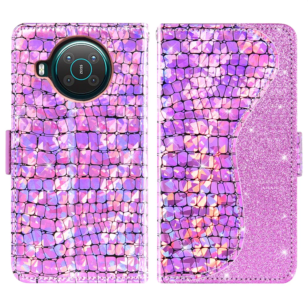 For Coolpad Legacy Brisa S/SR With Credit Card Holder Slot Shockproof Sequin Glitter Flip Cover Leather Wallet Phone Case