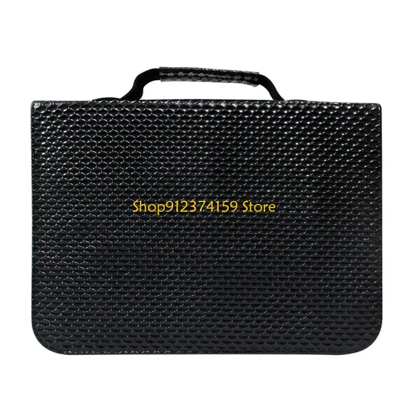 

G5AE Salon Hair Cutting Tools Case 24 Slots Compact Barber Accessories Holder PU Leather Professional Styling Tool Case