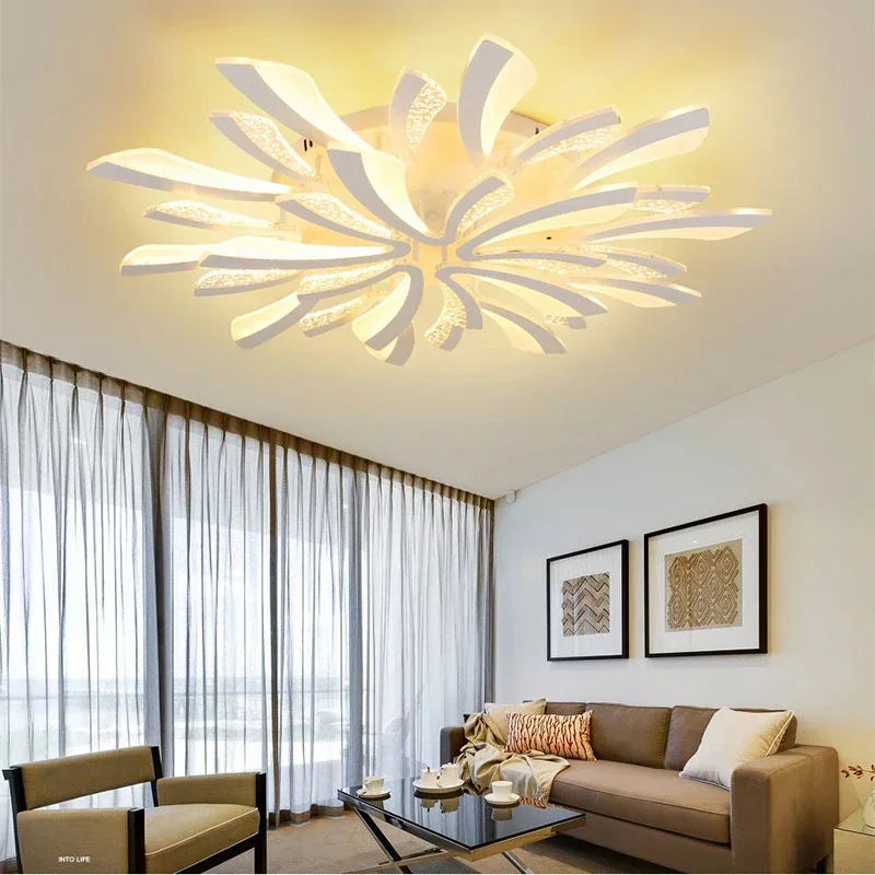 

Scandinavian LED Ceiling Light Smart Dimming with Remote APP Control Indoor Pendant Chandelier Decorative Lighting