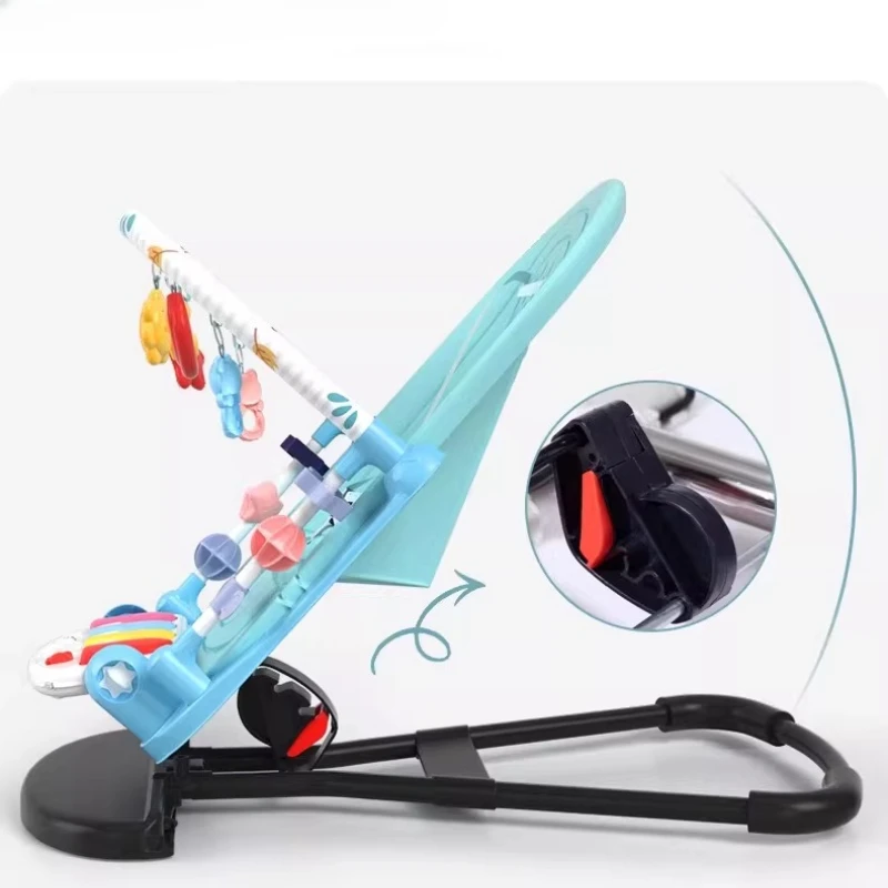 2 in 1 Baby Fitness Stand Foot Pedal Piano Electric Baby Rocking Chair /baby Electric Lounge Chair Toy / Soothing Cradle Gift view 6