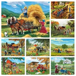 Paint With Diamond Painting By Number Scenery Square Mosaic Diamond Embroidery Farm Cross Stitch Kit Handmade Hobbiese Craft