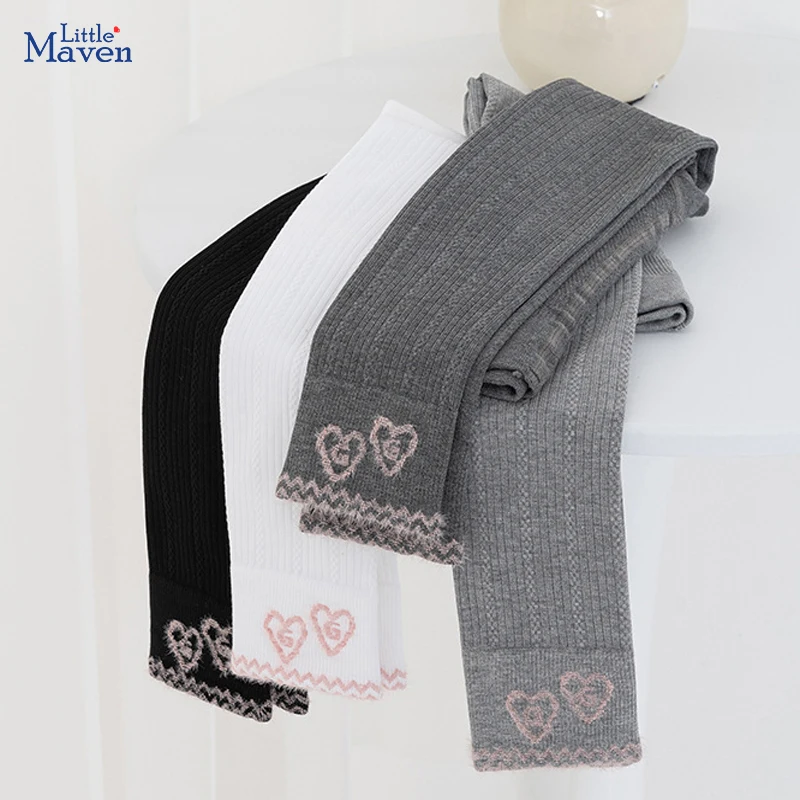 2〜8歳の子供用の暖かいタイツ,タイツ,ストレッチ,ハート,レギンス,衣類,幼児,女の赤ちゃん,秋,冬