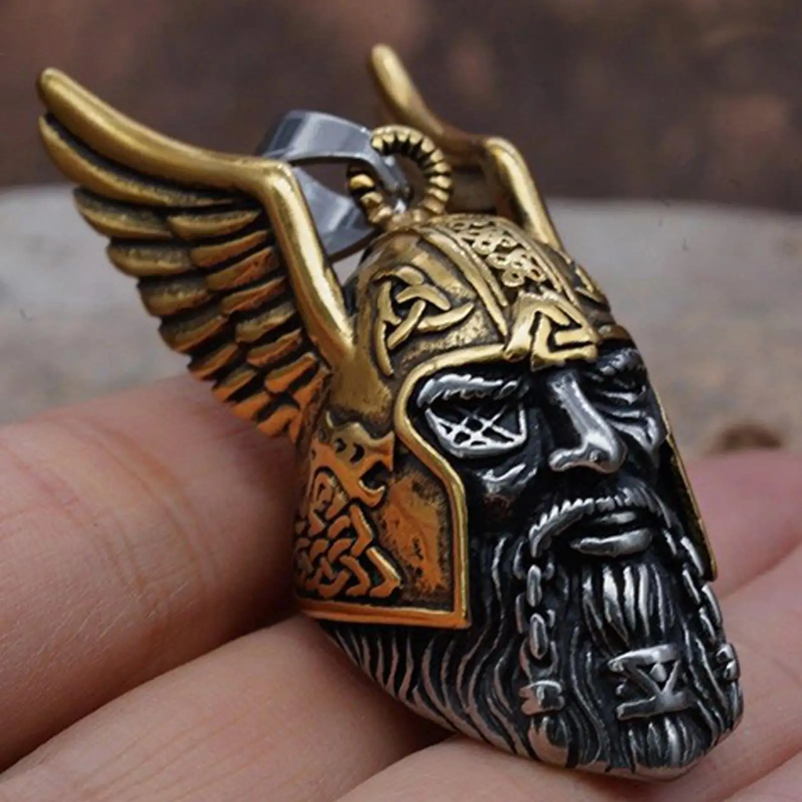 Motorcycle Bell Odin Viking God Riding Bells Protection Riding Safety Accessories Pendant Motorcycle Ride Bell