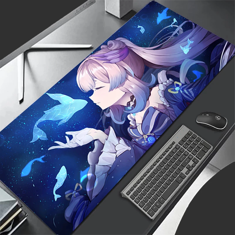 Mousepad Computer Gaming Accessories Keyboard Pad Office PC Rubber Mouse Pad Decoracion G-genshin Impact Kokomi Desk Mouse Mat