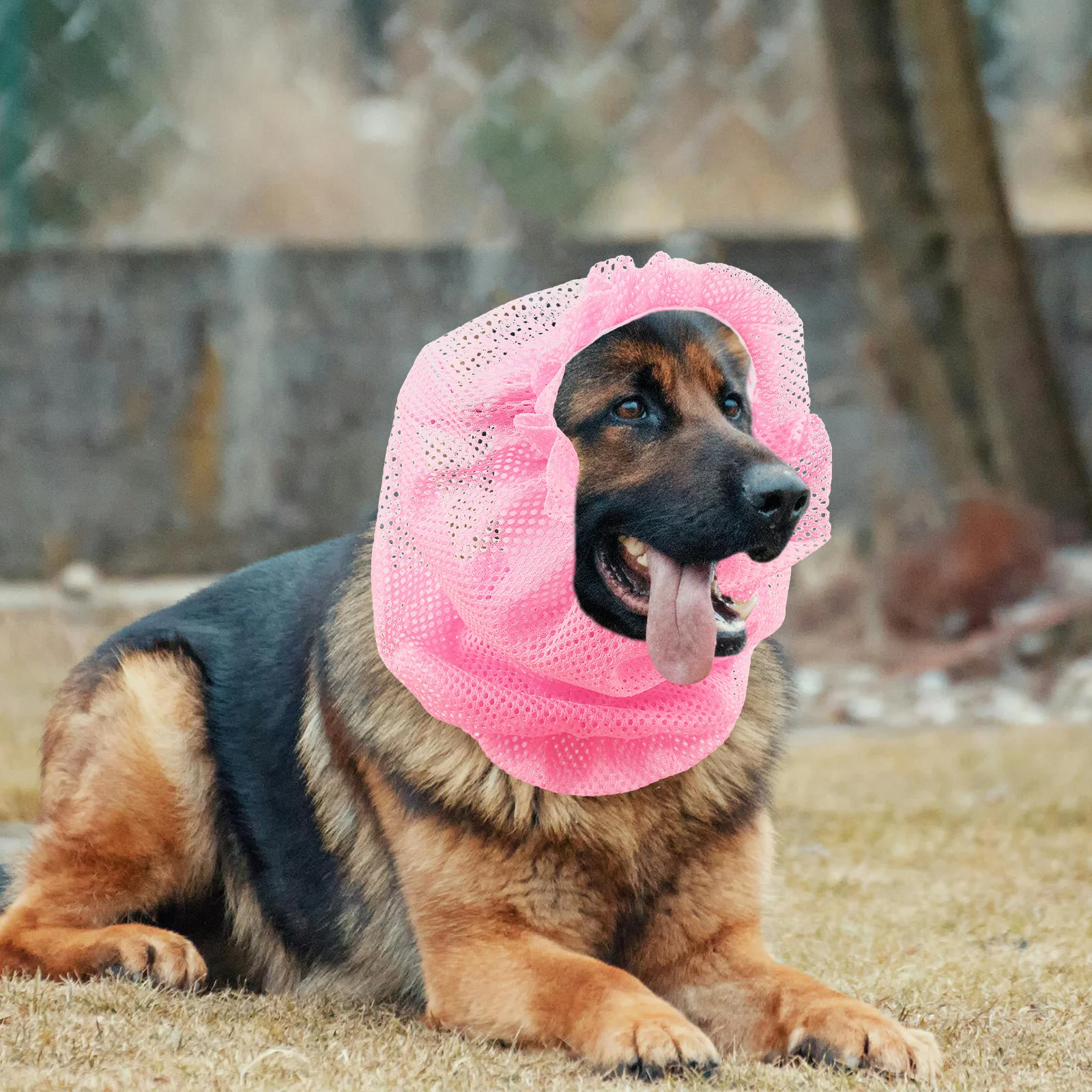 

Dog Protection Snood Puppy Mesh Wrap Breathable Long Ears Shield Net Cover Sleeve Cap Summer Outdoor Camping Cover For Dogs Pet