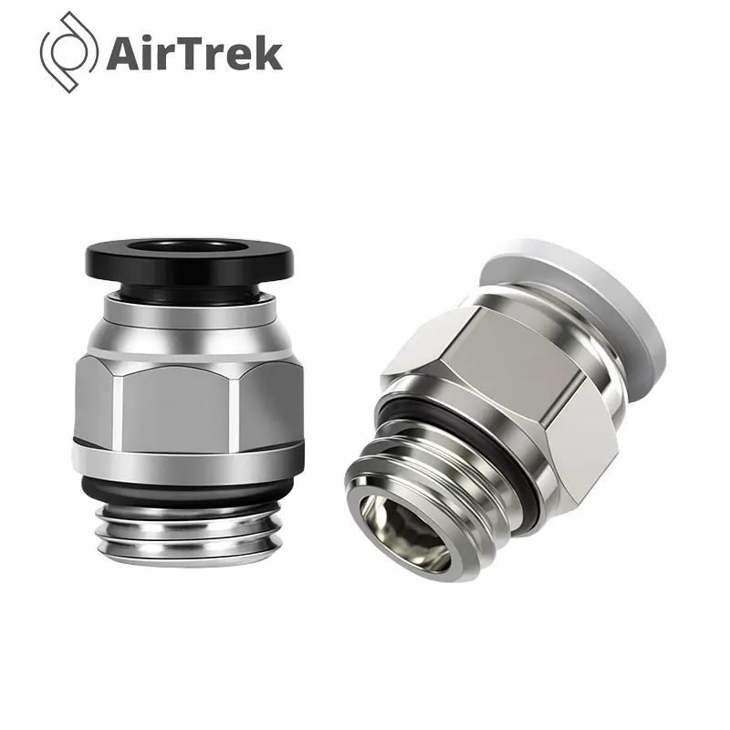 Quick Connect PC BSPP Fitting 4/6/8/10/12mm Tube with G1/8 G1/4 G3/8 Thread, 1/10/20 Pcs for Air Water Tools