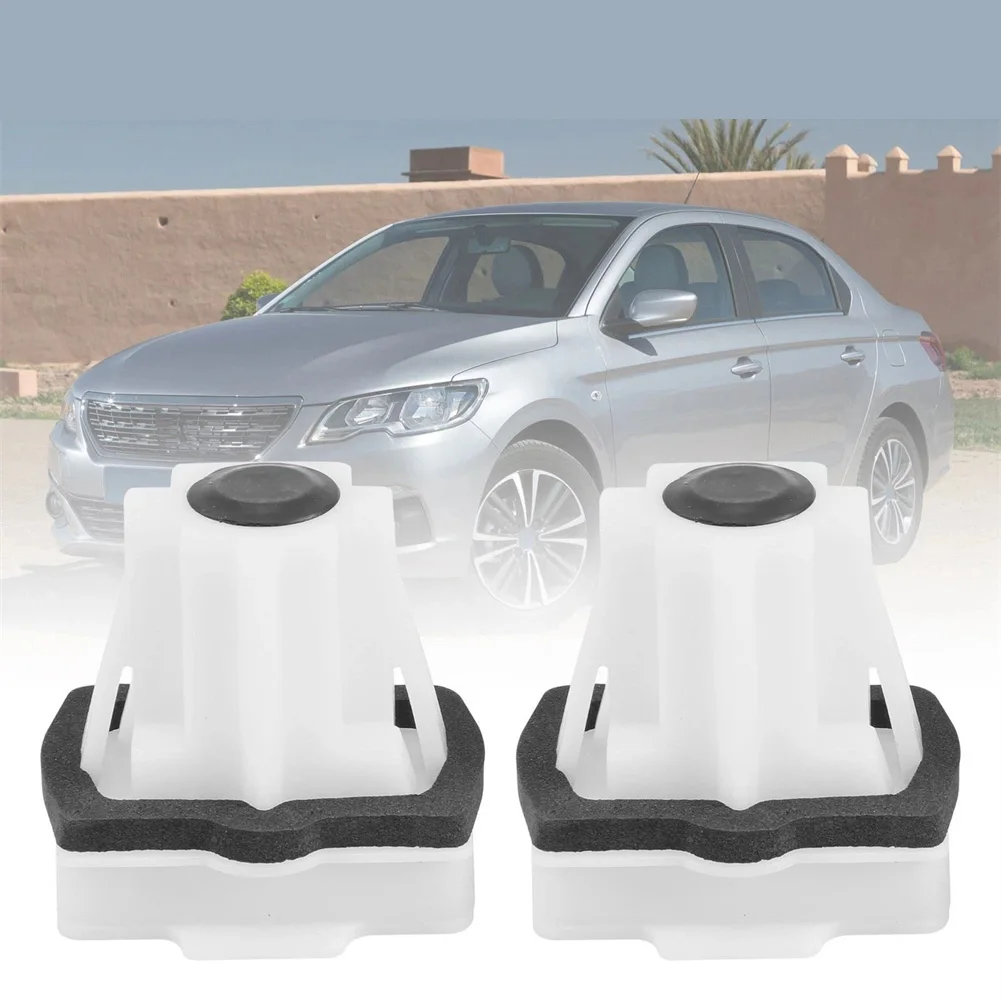 2Pcs Car Rear Seat Belt Buckle Clips Set For -Citroen C3 C4 Elysee- Peugeot- 301- 208 Replacement Part 1609267180 Black