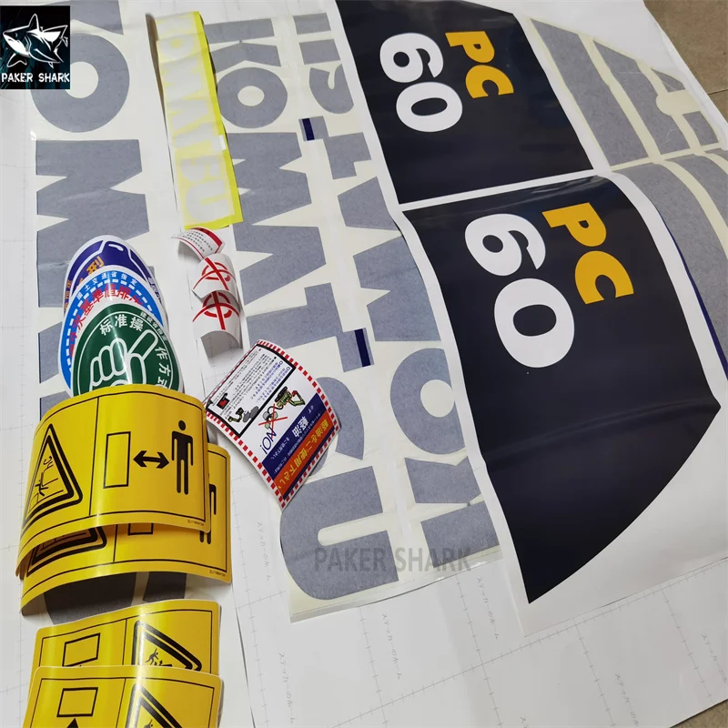 

For Komatsu Sticker PC60-7 Full Vehicle Sticker Logo Mail Stickers Digger Heavy Machine Excavator Whole Machine Body Sticker