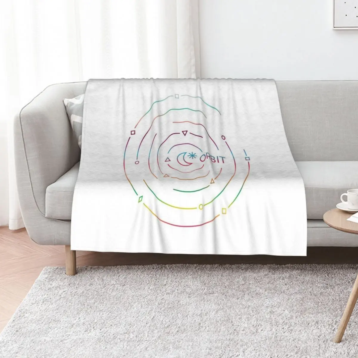 LOONA'S Orbit Logo Throw Blanket Shaggy Vintage for sofa blankets and throws for babies Giant Sofa Blankets