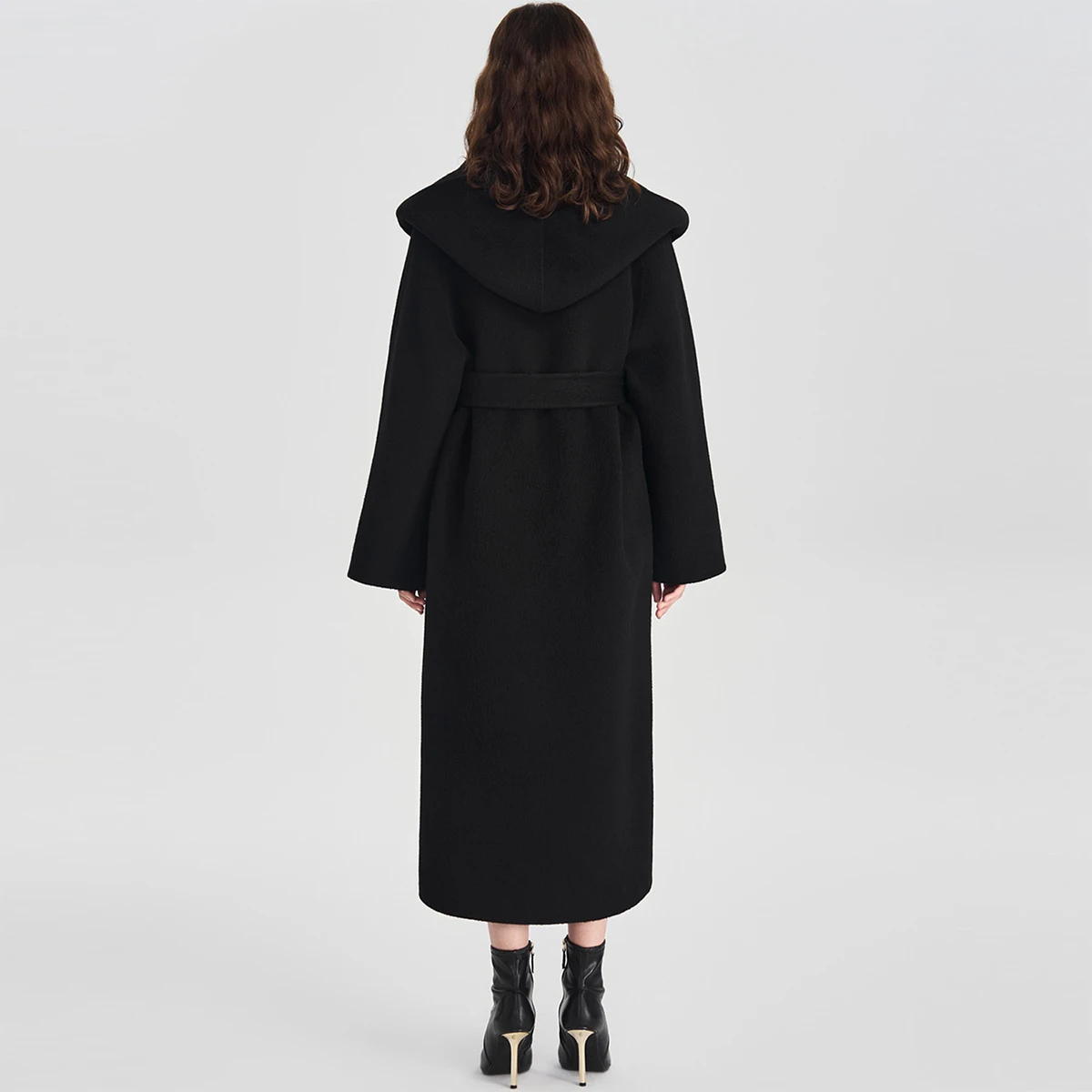 High-Quality 30% Cashmere Fashion Overcoat Women's Double-Sided Cashmere Coat Mid-Length Loose Casual Chic Outerwear With Hood