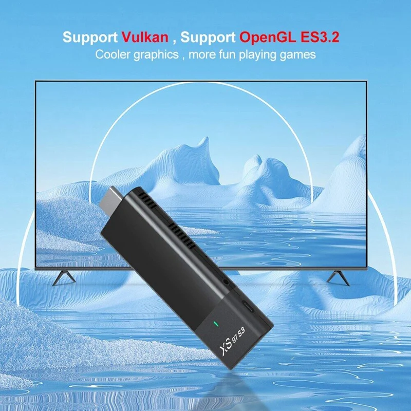 XS97 S3 Smart TV Stick Set Top Box H313 Internet HDTV 4K HDR TV Receiver 2.4G 5.8G Wireless Wifi Android 10 Media Player