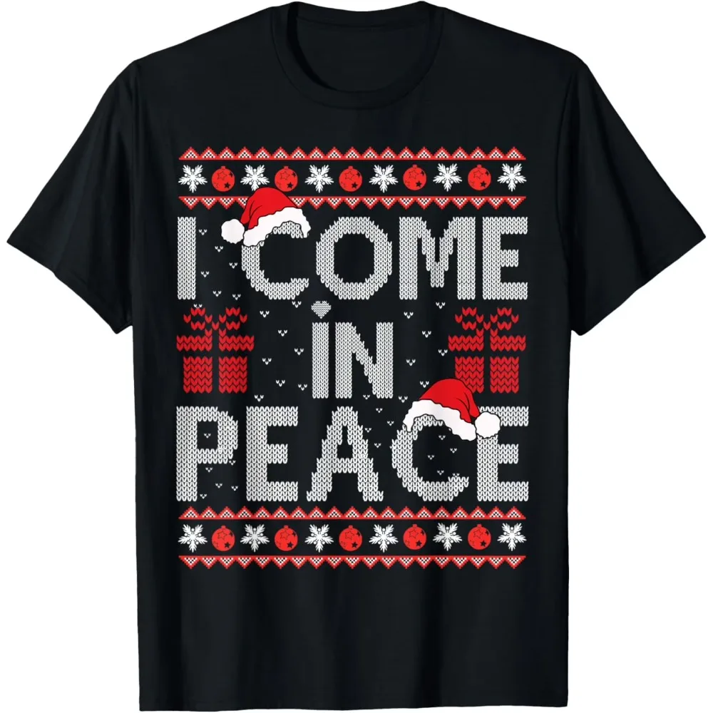 I Come in Peace Shirt I'm Peace Matching Ugly Christmas Men Women TShirt Men Clothing Interesting Christmas Peace Couple Outfits
