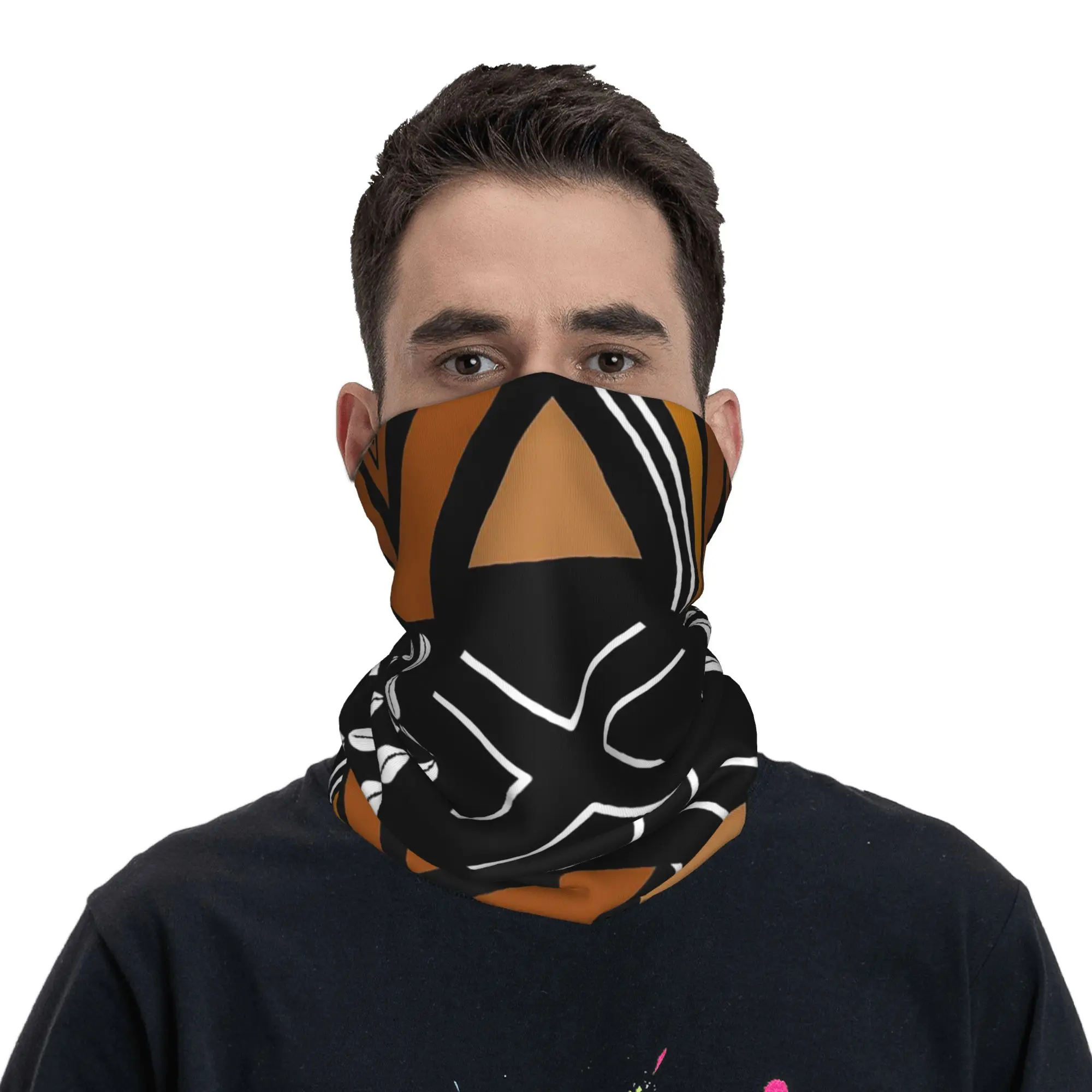 African Mud Cloth Bogolan Bandana Neck Gaiter Printed Magic Scarf Headwear Running Unisex Adult Winter