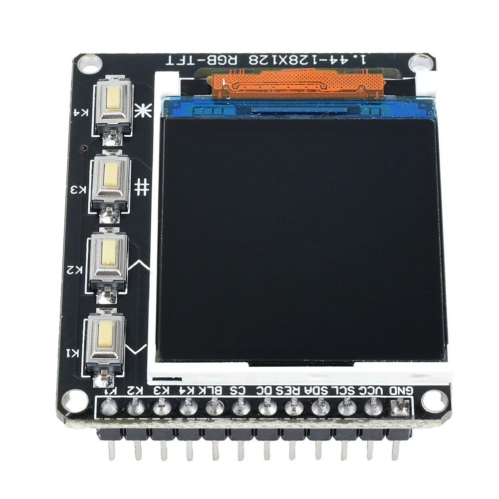 Display tft 0.96/1.3/1.44/1.8 polegadas módulo de exibição lcd st7735/st7789 drive ic 80*160 240*240 interface spi com 4 botões