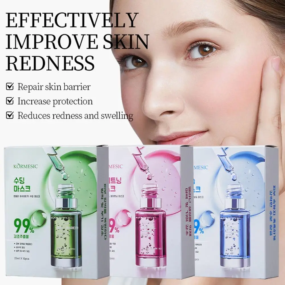 

Коллагеновая маска для лица Увлажняющая и увлажняющая натуральная эссенция розы и алоэ вера Улучшает сухую грубой кожу Корейский уход за кожей 2025НОВИНКА