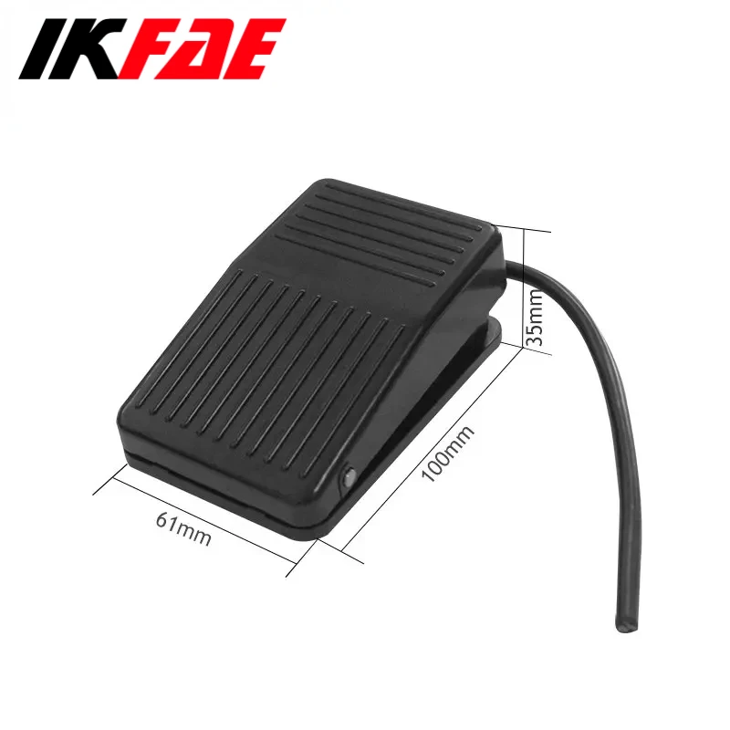 IKFAE 1PCS FS-1 15cm Momentary Plastic Shell Silver Contact Anti-skid Self Reset Electric Power Foot Switch AC 250V/10A Not SPDT