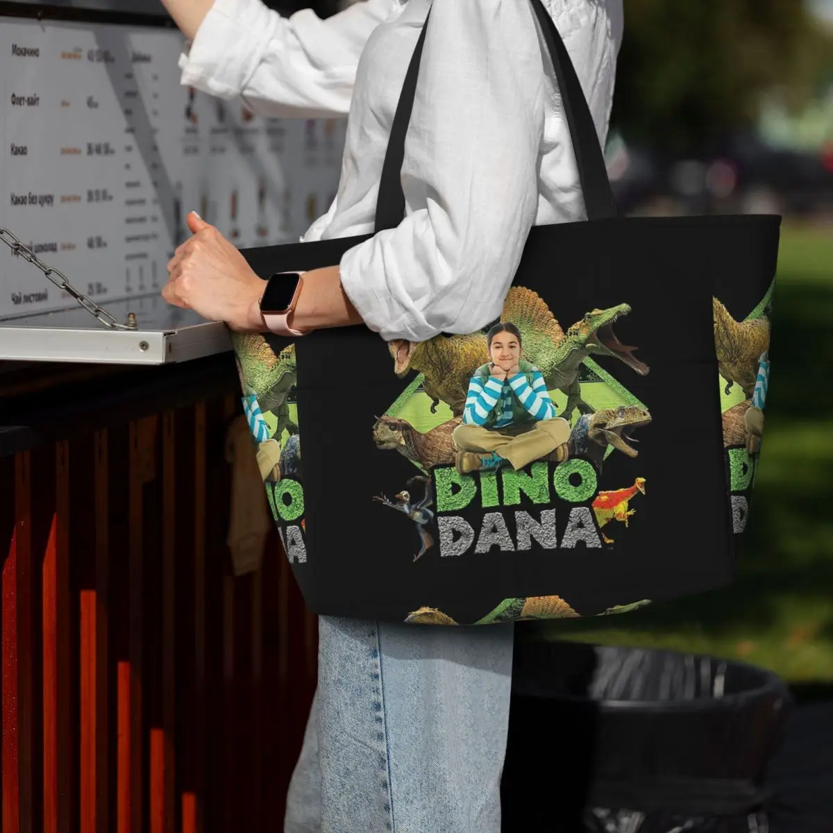 Dino Dana Real Beach Tote Bag Deporte Gimnasio Yoga Duffle Bolso grande Bolsa de viaje para mujer Bolsa de fitness