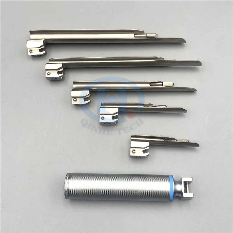 5 PCS Stainless Steel Blades Veterinary Laryngoscopes Reusable LED Vet Anesthesia Laryngoscope Pet Anesthesia Laryngoscope