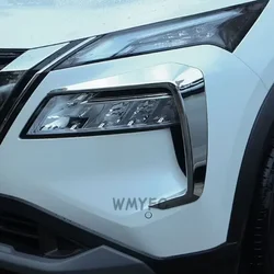 For Nissan Rogue X-Trail 2021-2023 2024 Car Front Blade Cover Trim Wind Knife Strip Protection Decoration Accessories