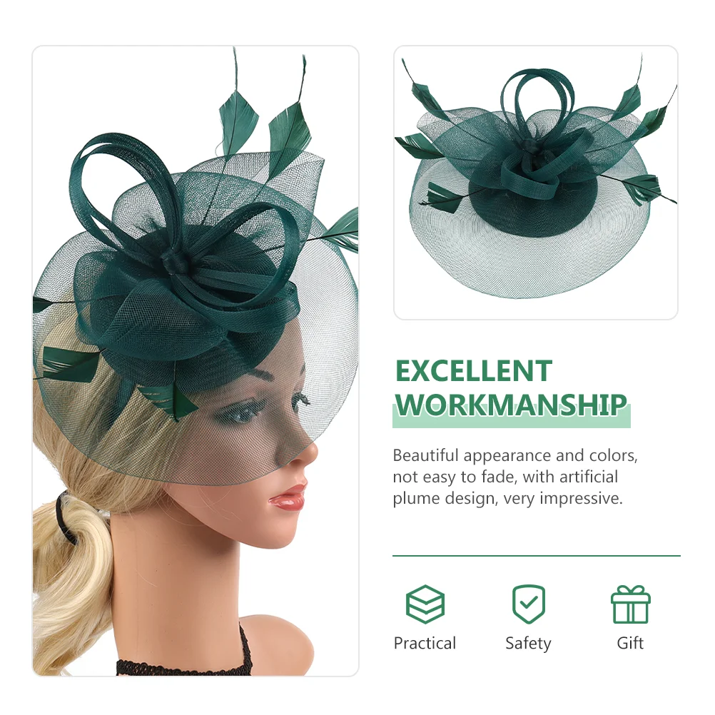 Barrette Hat Gauze Bride Fashion Fascinator Banquet Headwear Artificial Headdress