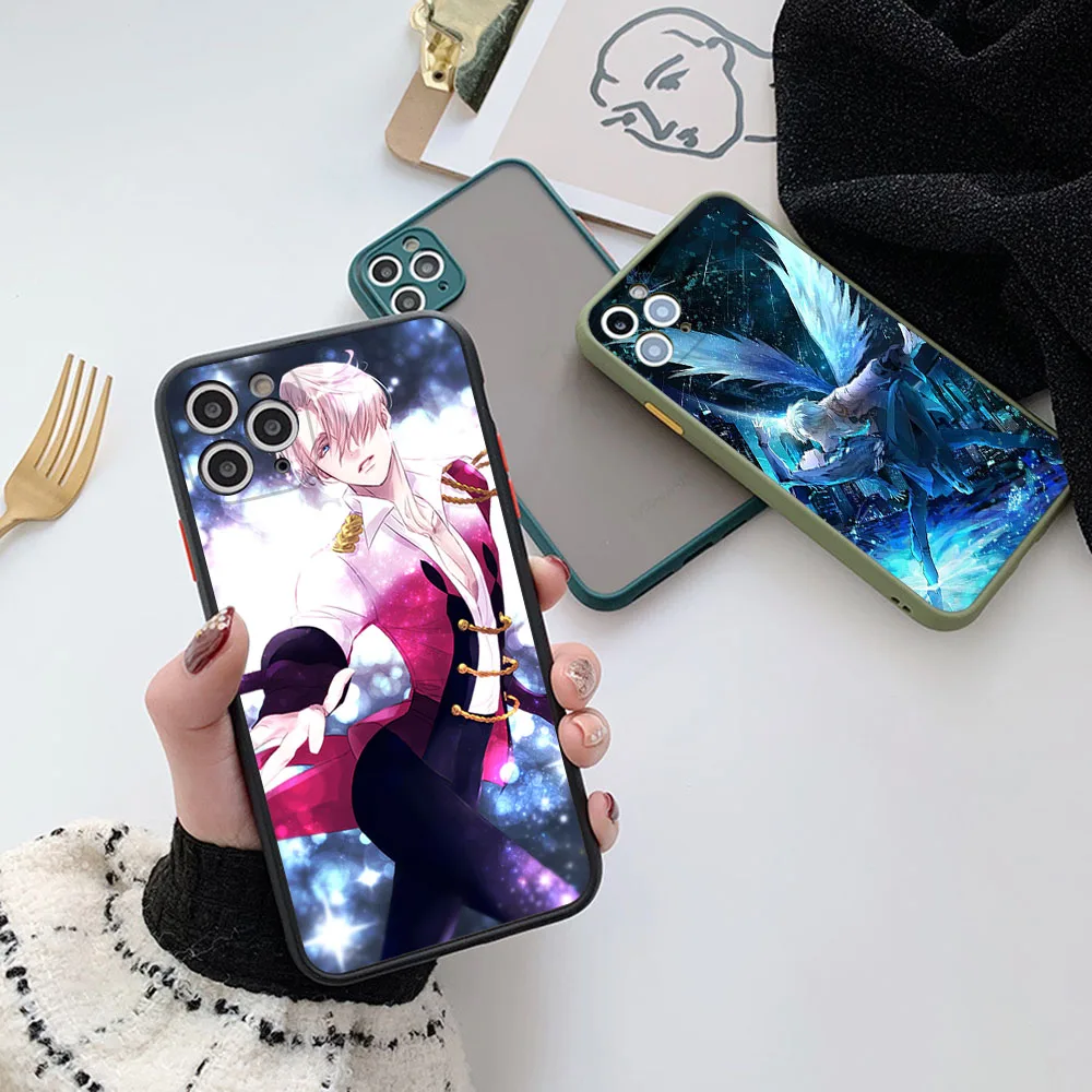 Cases For iPhone 16 15 14 7 8 Plus 13 12 11 Pro Max XS X 13Mini XR SE Anime Yuri On Ice Frosted Translucent Fundas Phone Case