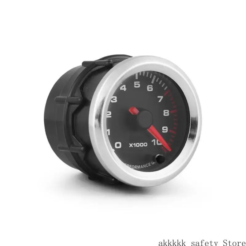 XXFF 0 ‑ 10000 دورة في الدقيقة مقياس سرعة الدوران 52 مم LED الخلفية لـ 4 6 8 اسطوانات مؤشر سيارة الغاز مقياس سرعة الدوران