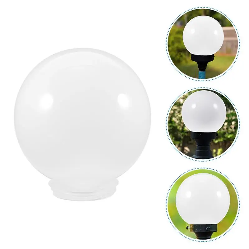 Acrylic Cream White Globe Lamp Shade Outdoor Globe Lamp Shade Wall Lamp Shade Replacement Accessories Diameter 30CM Thread 12CM