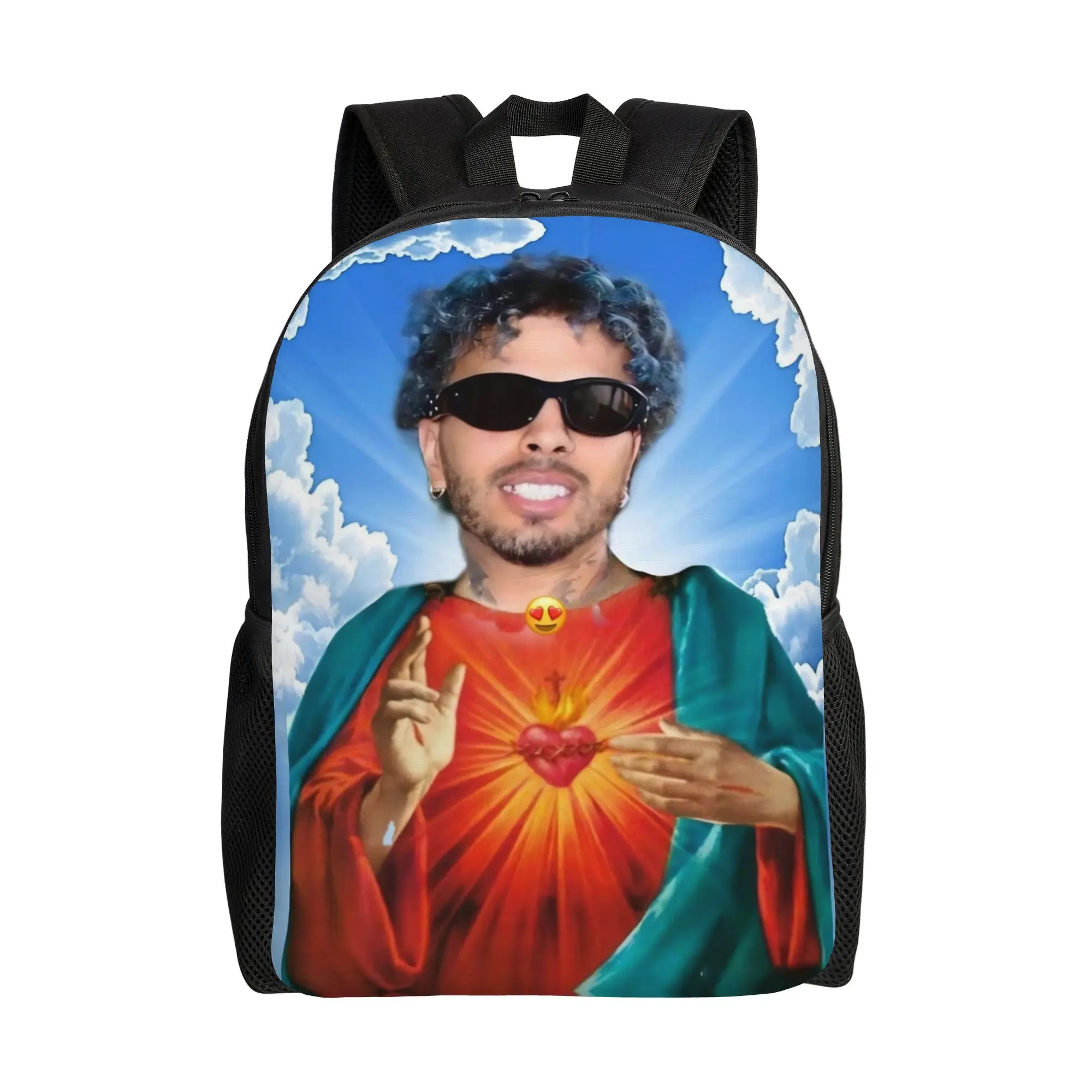 

Funy Singer Rauw Alejandro Backpack Women Men Big Backpacks Polyester Kawaii High School Bags Workout Design Rucksack