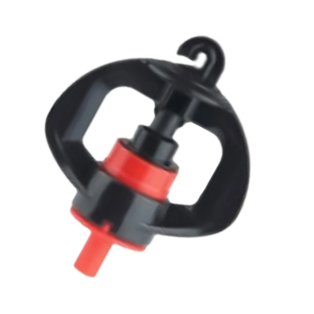 Adjustable Rotating Mist Nozzle Black PP Sprinkler Head For Garden Greenhouse Balcony Drip Irrigation System Watering Equipment