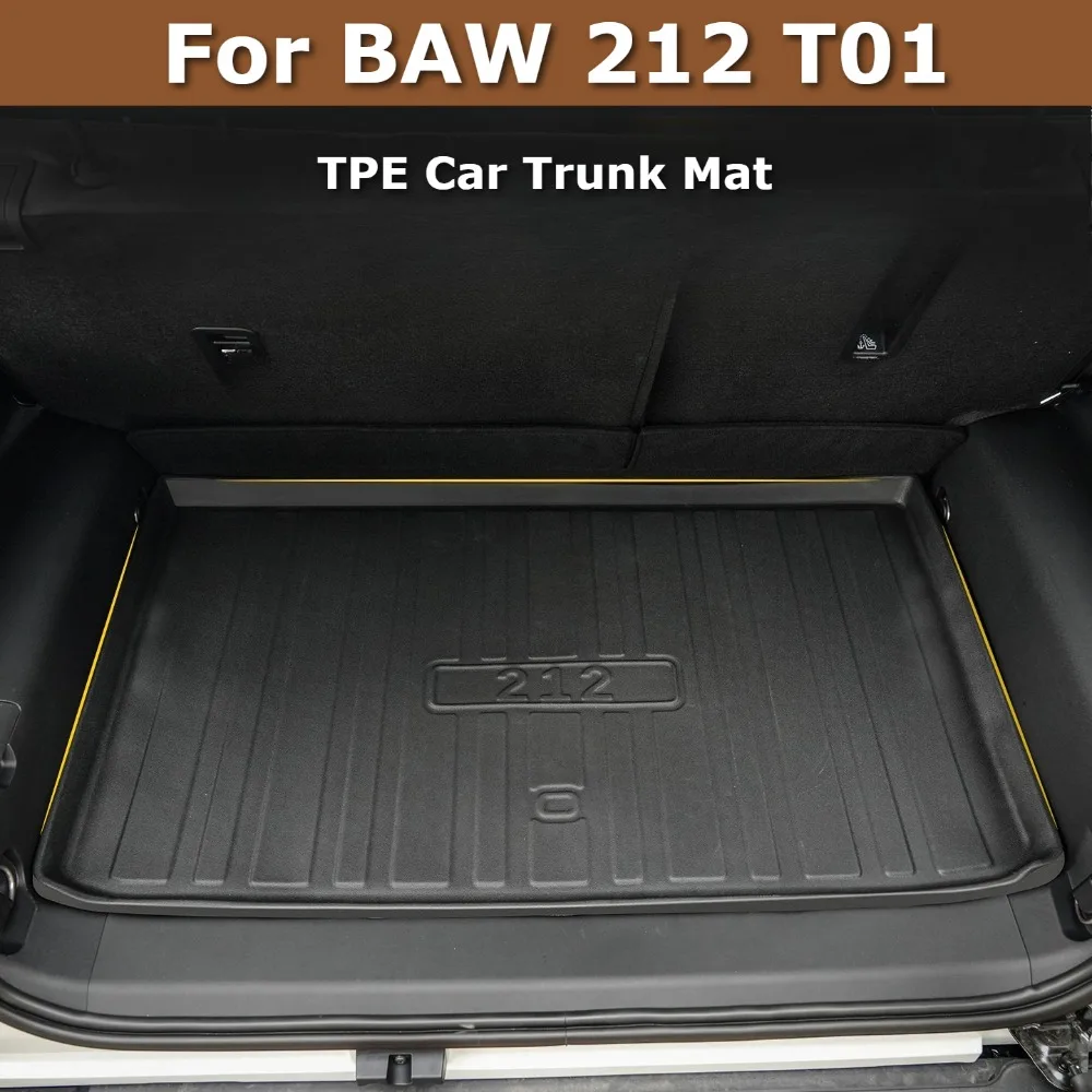 For BAIC BAW 212 T01 TPE Trunk Mat Rear Cargo Mat Trunk Liner Seat Protector Cover Set Waterproof Durable Interior Accessories