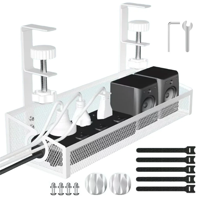 

AA01-Wire Management & Cord Organizer , Under Desk Cable Management Tray Desk Cable Organizer