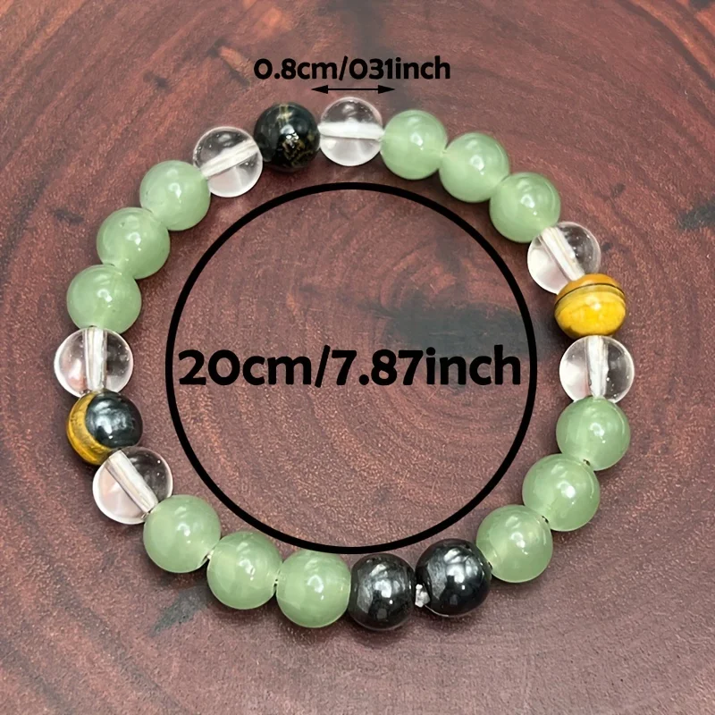 1pc/rich beaded stone bracelet citrine, green aventurine, tiger eye stone, Hematite healing jewelry