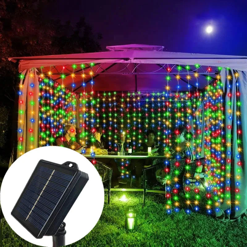 

Garland Fairy Light Solar LED Curtain String Light 3M/6M Christmas Wedding Garden Yard Decoration Outdoor Decor Holiday Light