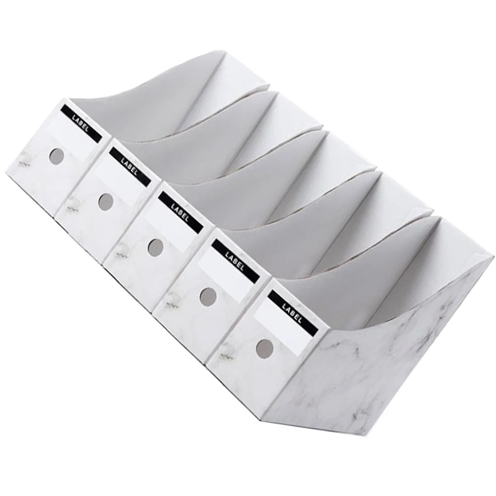 

5pcs Organizer Rack Document Holder Desktop Storage File Stand Students File Organizer Document Rack Folder Storage Box