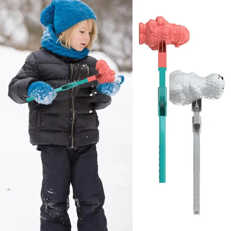 Snow Clip Toy Cartoon Winter Play Snow Toys Portable Snow Ball Fights Maker Cute Winter Play Snow Toys For Snow Fight Games