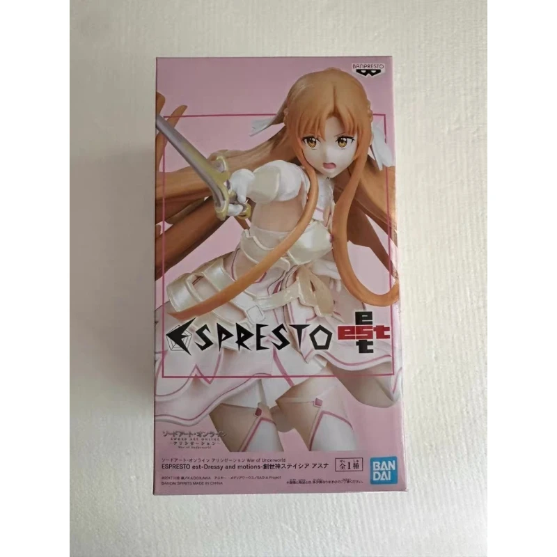 En Stock Figure modèle poupée Bandai Original Banpresto épée Art en ligne Asuna Yuuki Action flambant neuf en boîte personnages d'anime Garage