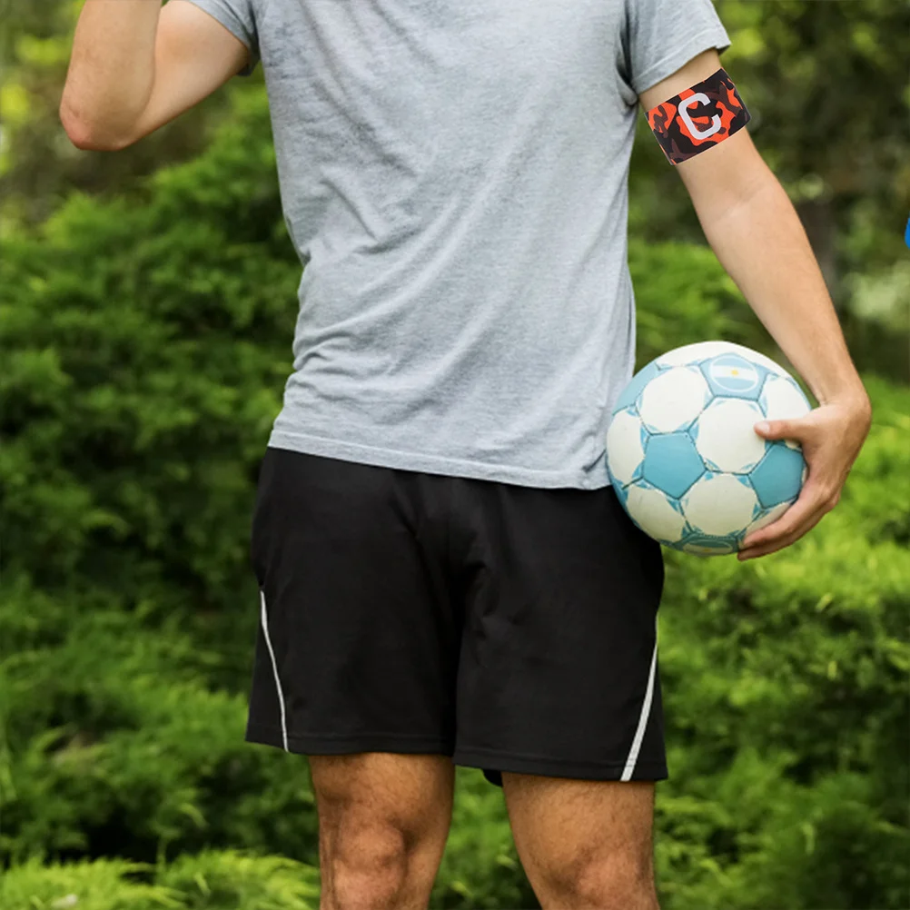 3 stuks sport kapitein armband ademend comfortabel teamleider armbanden voor voetbal voetbal games verstelbare pasvorm