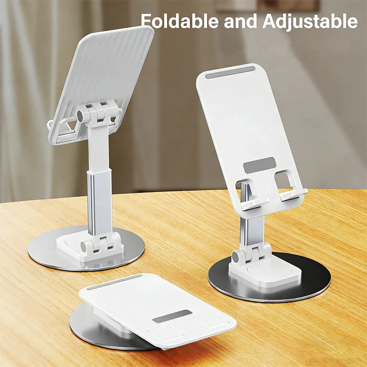 

Adjustable Mobile Phone Holder Metal Desktop Folding Tablet Support Bracket Universal Cell Phone Stand For IPhone IPad Xiaomi