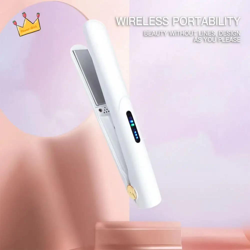 

Wireless Mini Hair Straightener No Damage To Hair Even Heat Distribution Portable Straight Hair Stick Fast Heating Cordless
