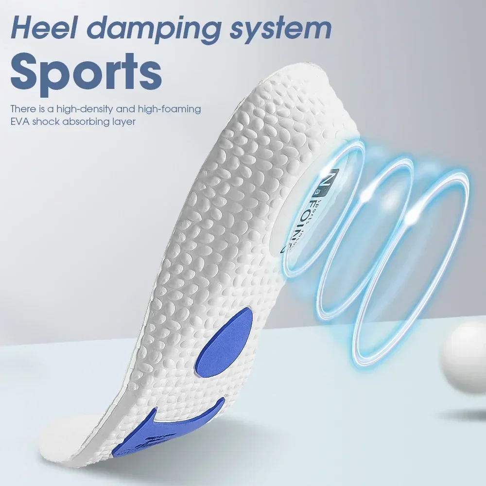 Height Increase Insoles Silicone Memory Foam Shoe Pads Arch Support Orthopedic Cushion Sports Running Heel Lift Feet Inserts