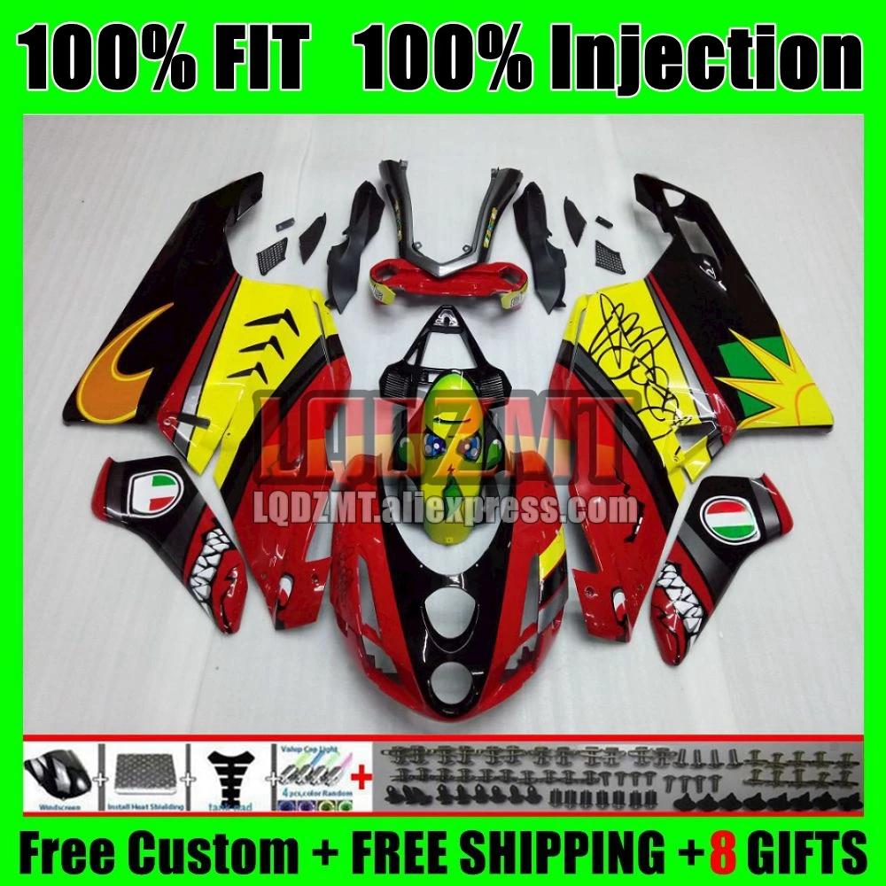 Injection Body For DUCATI 749S 999S 749 999 S R Bodywork Shark fish 124No.9 749-999 03 04 749R 999R 2003 2004 OEM Fairing Kit