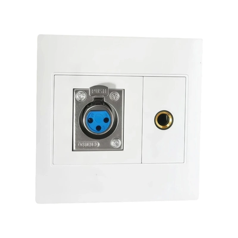 Easy Installation 86mm Audios Connectors Panel XLR/Speakon and 6.35mm Inputs Wall Plate for Diverse Applications