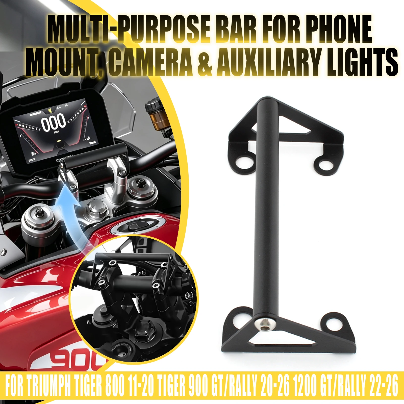 For Triumph Tiger 800 2011-2020 Tiger900 2020-2026 Tiger1200 2022-2026 Motorcycle GPS Navigation Holder Phone Bracket Support - view 3