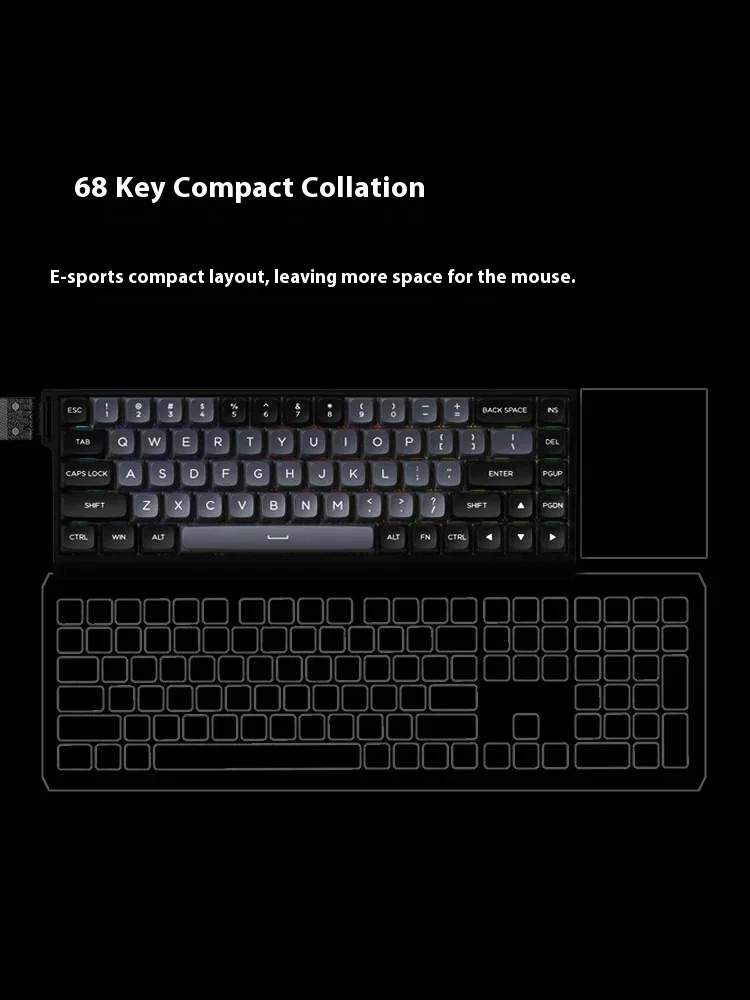 Imagem -05 - Teclado Mecânico Interruptor Magnético Liga de Alumínio 8000hz Quick Trigger Rgb Gaming Keyboard Hot Swap pc Gamer Presentes Homem Iyx-mu68