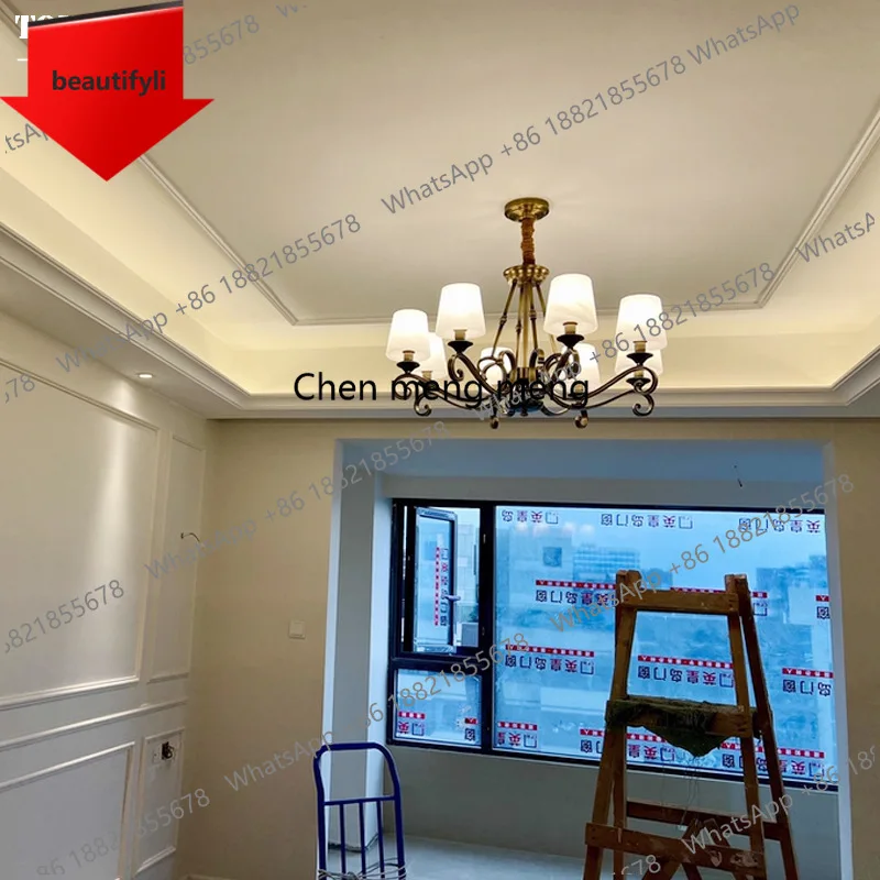 

Американская люстра A50 для гостиной и столовой, французский стиль, роскошная, высококачественная, полностью медная, для спальни, простой дизайн.