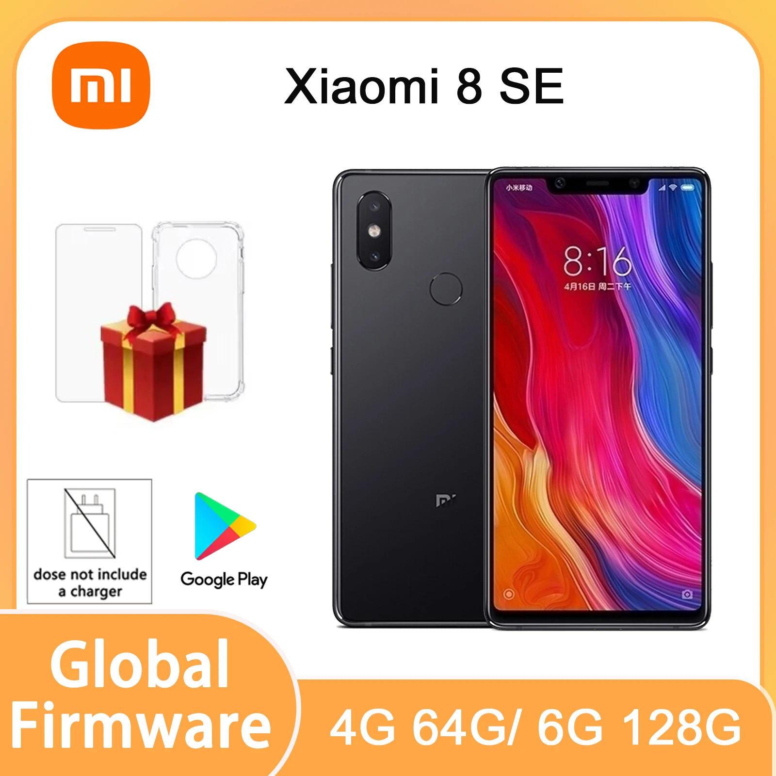 Global rom Xiaomi 8 SE Cellphone Dual SIM Smartphone 3120mAh Battery, Android Cell Phone, Original used phone no charger